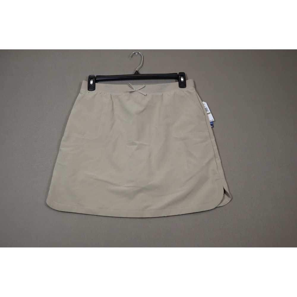 Nautica Girls' Plus Performance Scooter Uniform Skort Beige 12.5 Youth Plus